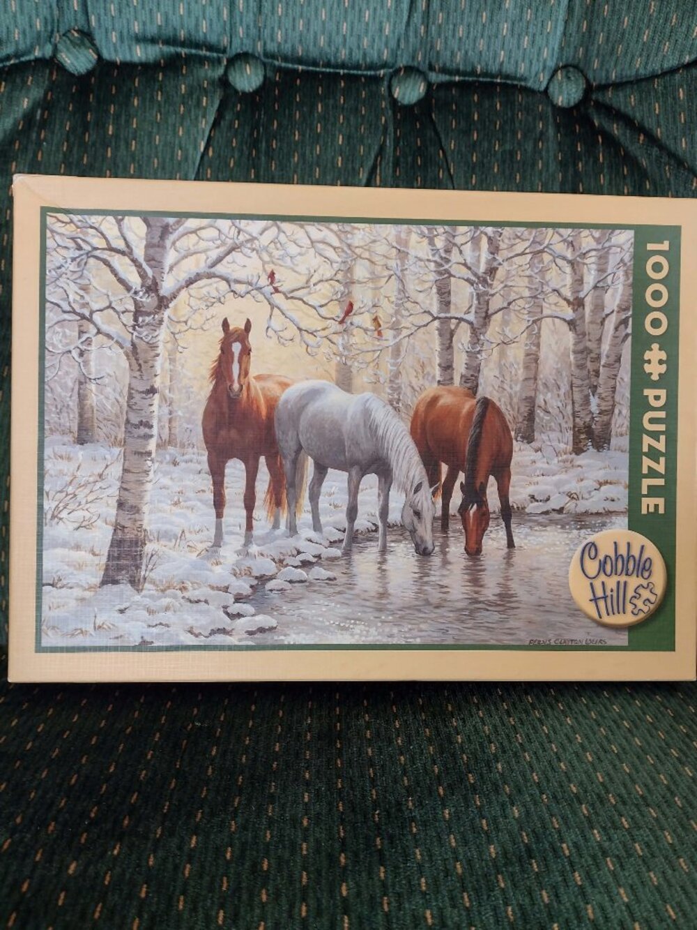 Cobble Hill 1000 Piece Jigsaw Puzzle Horses Winter Scene